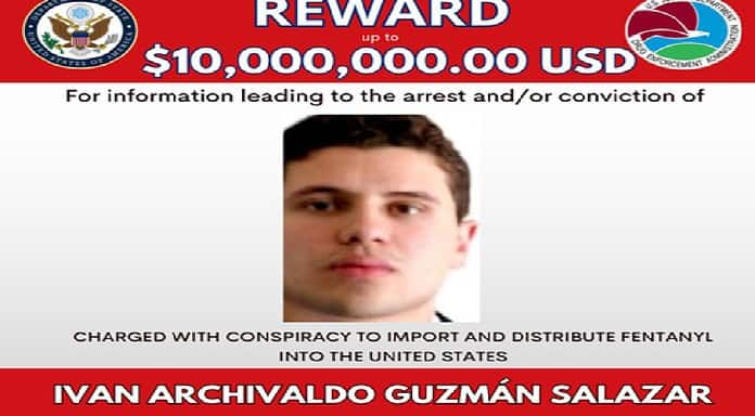 Ofrece EU 10 mdd por captura de Iván Archivaldo Guzmán