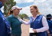 Atiende Maru a familias afectadas por las lluvias al sur de la capital