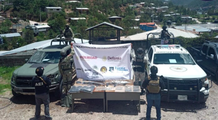 Aseguran armas, cartuchos y equipo táctico en Guadalupe y Calvo