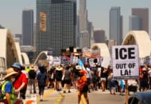 Protestas en Los Ángeles: Cierran puente de Sixth Street por redadas