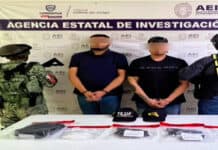 Detienen a seis masculinos por posesión de armas de fuego, cartuchos y droga
