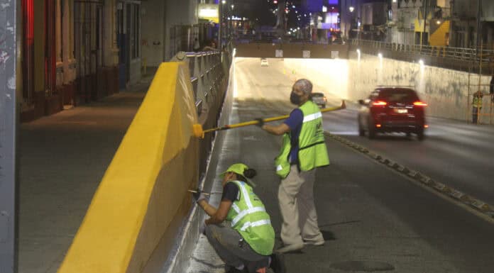 Finaliza Gobierno Municipal trabajos de pintura en túnel de la avenida Independencia