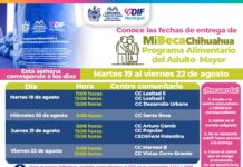 Informa DIF Municipal fechas y horarios de entrega PAAM del 19 al 22 de agosto
