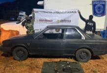 Aseguran AEI y Ejército Mexicano, vehículo, armas de fuego y droga