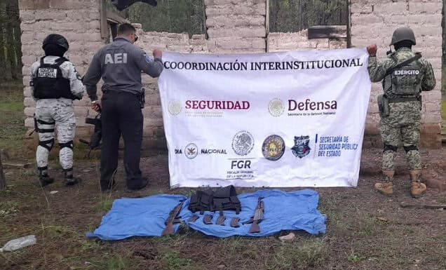 Asegura Célula BOI armas de fuego y equipo táctico en Guachochi