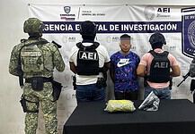 Detiene AEI a masculino que traía marihuana y un arma de fuego