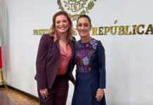 Maru Campos asiste a mesa de seguridad en Palacio Nacional