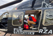 Realizan traslado aéreo de emergencia de una paciente con problema cardíaco