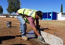 Avanza Municipio con la rehabilitación del Estadio de Béisbol en Ejido Ocampo en beneficio de deportistas de la comunidad