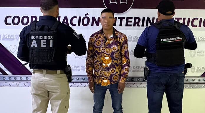 Detienen a presunto responsable de disparar contra dos personas en la colonia Cerro Coronel