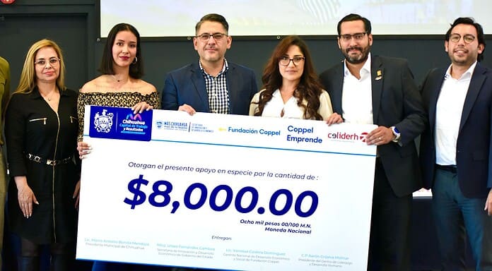 Apoyan a 100 emprendedores chihuahuenses con cheques para adquisición de materiales