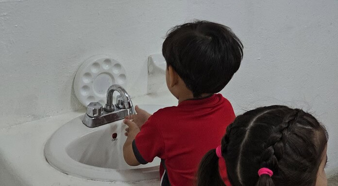 Niñas y niños del kínder Arturo Gámiz estudian en espacios dignos gracias al Programa de Infraestructura Educativa