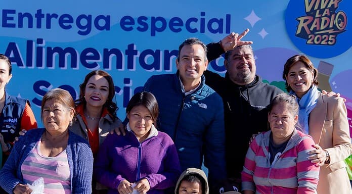 Entregan Marco Bonilla y Multimedios apoyo alimentario en Ladrilleras Norte