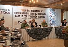 Maru Campos encabeza sesión de la Mesa de Seguridad en Parral