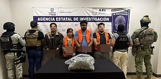 Detiene AEI a cuatro personas con más de 2 kilos de marihuana
