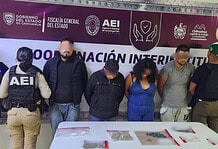 Detienen a 4 personas en posesión de narcóticos y arma de fuego en la colonia Nombre de Dios