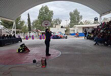Previene Bomberos a estudiantes a ponerse a salvo en caso de siniestro en casa