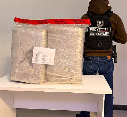 Asegura Fiscalía Especializada en Operaciones Estratégicas 19 kilogramos de mariguana en Rancho La Flor