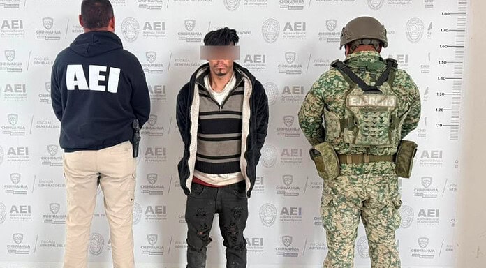 Detienen AEI y Ejército Mexicano a masculino por delitos contra la salud