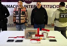 Detiene AEI y DSPM a dos hombres en flagrancia por posesión de narcóticos y armas de fuego
