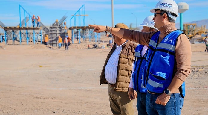 Supervisa Bonilla avance del puente en Carretera Aldama y Fuerza Aérea