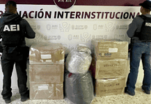 Aseguran AEI y DSPM casi 93 kilogramos de mariguana en la carretera libre a Cd. Juárez