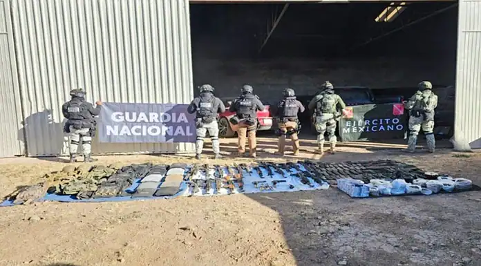 Guardia Nacional y Ejército Mexicano aseguraron arsenal en Namiquipa