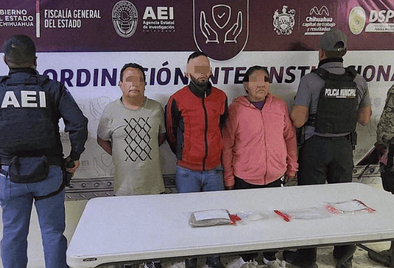 Detienen AEI, DSPM y DEFENSA a tres personas en posesión de droga