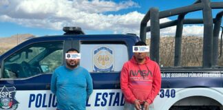 Asegura SSPE vehículo con 3 mil litros de diésel y detiene a dos personas