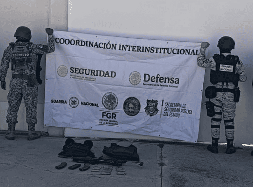 Asegura Célula BOI arma de fuego, elementos balísticos y equipo táctico en Guadalupe y Calvo