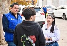 Nancy “La China” Frías recorre la colonia Ponce de León junto a la JMAS