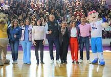 Entrega Marco Bonilla mejoras de espacios de estudio y deporte para estudiantes de la Secundaria Benito Juárez