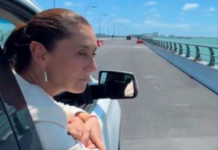 Claudia Sheinbaum supervisa los avances del Puente Nichupté en Cancún