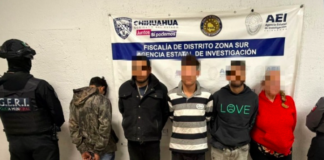 Detiene FGE Zona Sur a cinco personas por delitos contra la salud tras cateo en la colonia Juárez