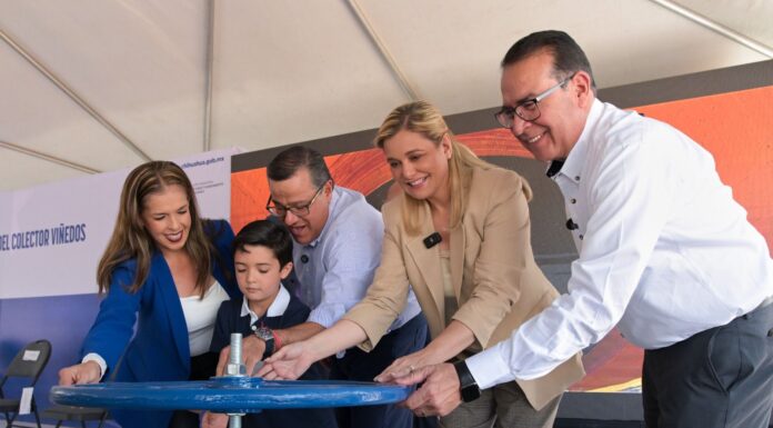 Maru Campos inaugura el Colector Viñedos en beneficio de más de 441 mil juarenses
