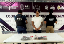 Detiene AEI y DSPM en flagrancia a hombre con droga y arma de fuego