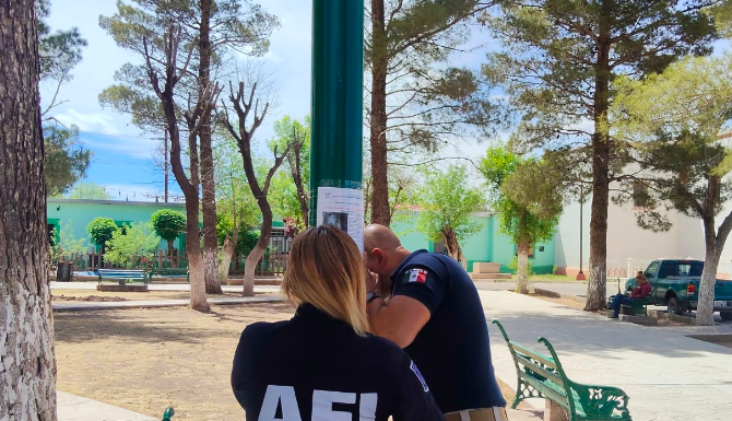 Realiza FGE Noroeste pega y difusión de pesquisas para la localización de un masculino