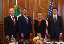 Sheinbaum reafirma colaboración bilateral en reunión con secretario de Seguridad de EU