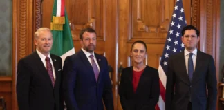 Sheinbaum reafirma colaboración bilateral en reunión con secretario de Seguridad de EU
