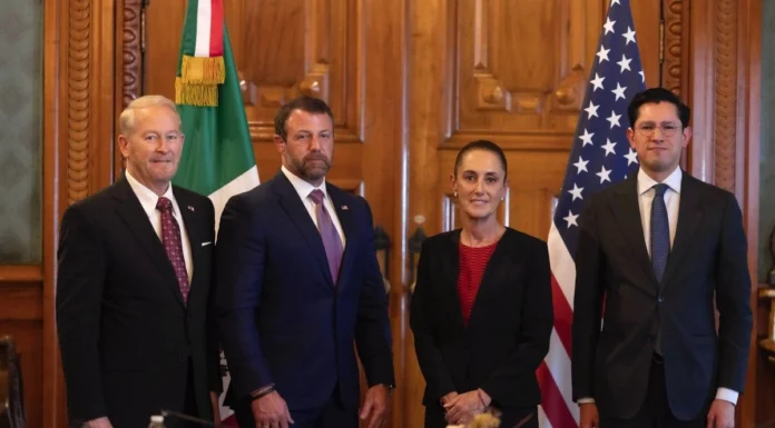 Sheinbaum reafirma colaboración bilateral en reunión con secretario de Seguridad de EU
