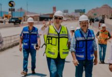 Realiza alcalde Marco Bonilla recorrido de supervisión del puente de carretera a Aldama y avenida Fuerza Aérea