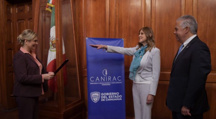 Maru Campos toma protesta a Patricia Hernández como presidenta de Canirac Chihuahua