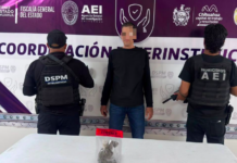 Detienen Fiscalía Centro y DSPM en cateo a masculino con droga
