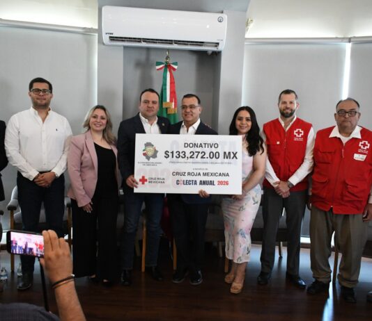 Entrega Congreso del Estado donativo a la Cruz Roja Mexicana por Colecta Nacional 2026