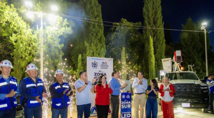 Cumple Marco Bonilla al 100% modernización del alumbrado público LED en la zona sur de la ciudad