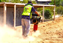 Trabaja Municipio en los últimos detalles de la rehabilitación del campo de beisbol en Villas del Real