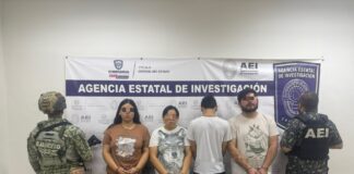 Detiene AEI a cuatro personas en posesión de arma de fuego y cartuchos, durante un cateo