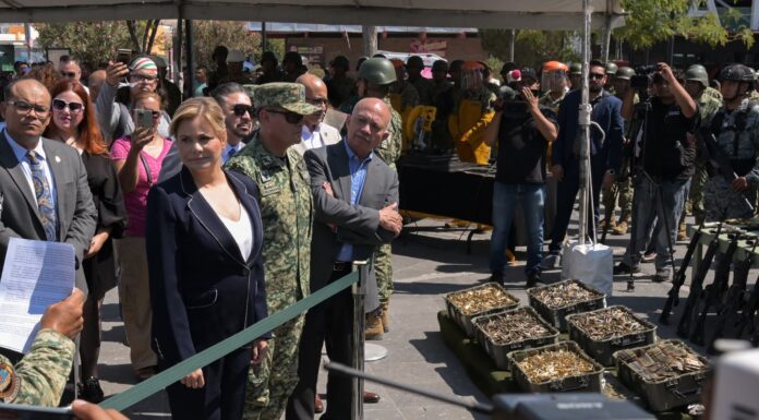Maru participa en acto conmemorativo por el Día Internacional de la Destrucción de Armas de Fuego en Juárez