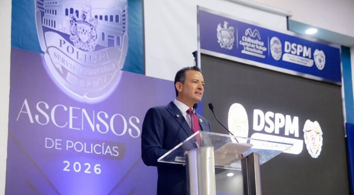 Marco Bonilla cumple con la dignificación policial; ascienden a 65 elementos de la Policía Municipal