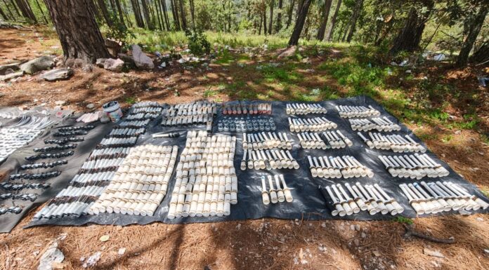 Aseguran AEI y DEFENSA centro de almacenamiento y fabricación de artefactos explosivos en Guadalupe y Calvo
